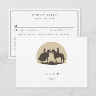 Western Cowboy Hochzeitsmahlzeiten UAWG RSVP Karte