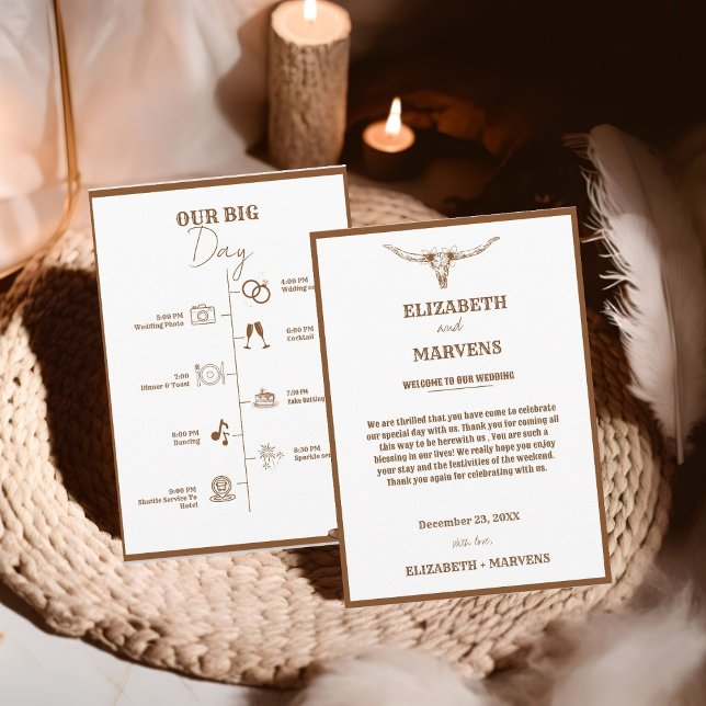 Western Cowboy Hochzeitstag Veranstaltungen Zeitle Programm (Von Creator hochgeladen)