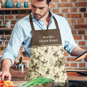 Western Cowboy Horse Rodeo Personalisiert Schürze