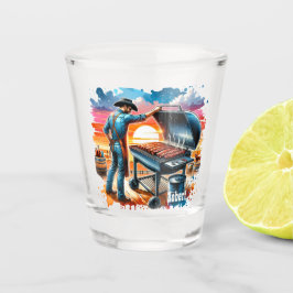 Western Cowboy Kochen GRILLEN Pit Custom Schnapsglas