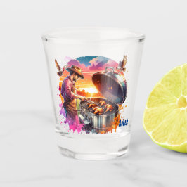 Western Cowboy Kochen GRILLEN Pit Custom Schnapsglas