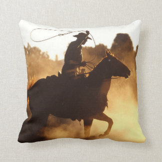 Western-Cowboy mit Lasso Kissen