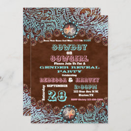 Western Cowboy or Cowgirl Gender Reveal Party Einladung