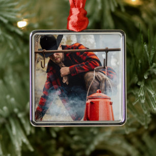 Western Cowboy Ornament Aus Metall