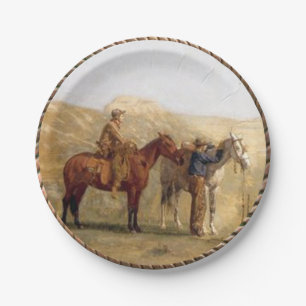 Western-Cowboy-PferdeParty-Teller Pappteller