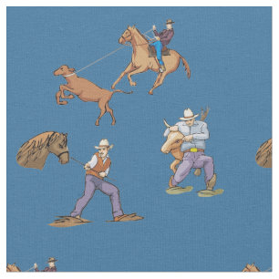 Western-Cowboy-PferdeRoping Ochse-Gewebe Stoff