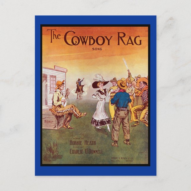 Western-Cowboy Postkarte (Vorderseite)