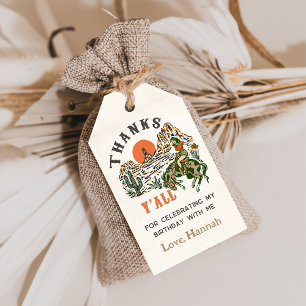 Western Cowboy Rodeo GeburtstagsgeschenkTags Geschenkanhänger