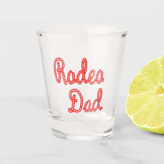 Western Cowboy Rodeo Vater Schnapsglas (Vorderseite)