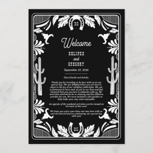 Western Cowboy Rustikale Hochzeitreise Programm