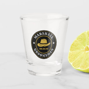 Western Cowboy Rustikales Logo Personalisierte Tra Schnapsglas