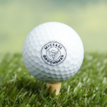 Western Cowboy-Skull-Logo für individuelle Trauzeu Golfball<br><div class="desc">Personalisierte Geschenke für Trauzeugen mit Western Cowboy Thema. Dekoriert mit Cowboyhut mit Vintagem Western Schriftart. Text und Farbe können mit dem Design-Tool bearbeitet werden,  um Ihren Bedürfnissen gerecht zu werden. Holen Sie sich dieses individuelles Geschenk für Hochzeiten,  Bachelor-Party,  Verlobungsfeier oder andere besondere Anlässe.</div>