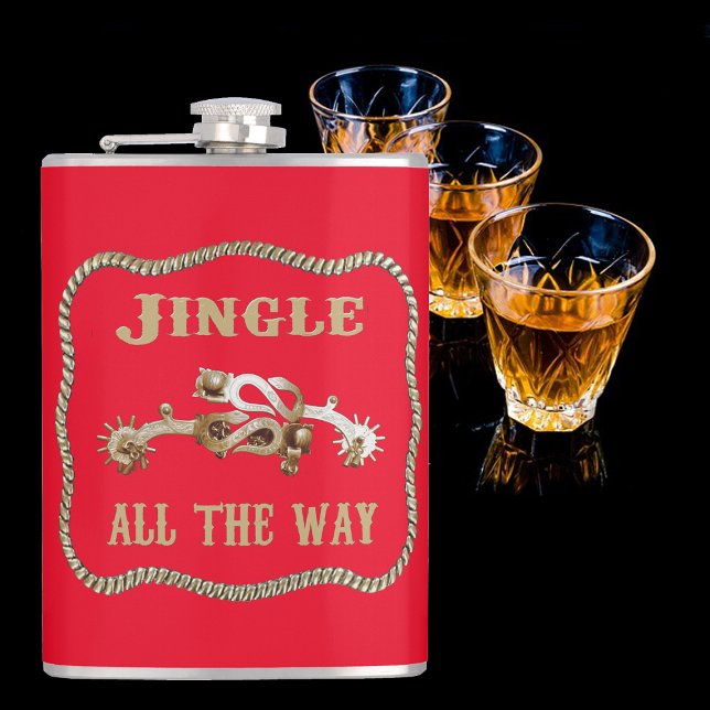 Western Cowboy Spurs Jingle Flachmann (Von Creator hochgeladen)