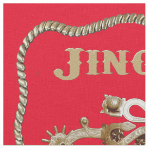 Western Cowboy Spurs Jingle ganz The way Red 9" Stoff