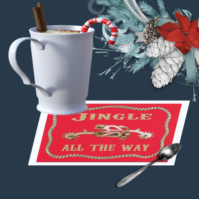 Western Cowboy Spurs Jingle Serviette (Von Creator hochgeladen)