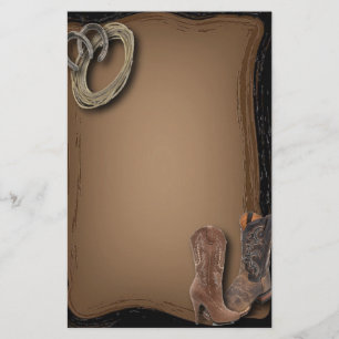 Western Cowboy Stiefel Hochzeit Briefpapier