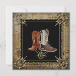 Western Cowboy Stiefel Hochzeit Einladung