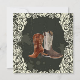 Western Cowboy Stiefel Hochzeit Einladung