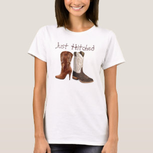 Western Cowboy Stiefel Hochzeit T-Shirt