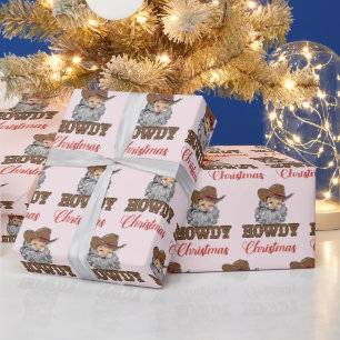 Western Cowboy Stiefel Weihnachtswrapping Paper Geschenkpapier