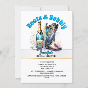 Western Cowboy Stiefelblase glänzend schimmernd sc Einladung