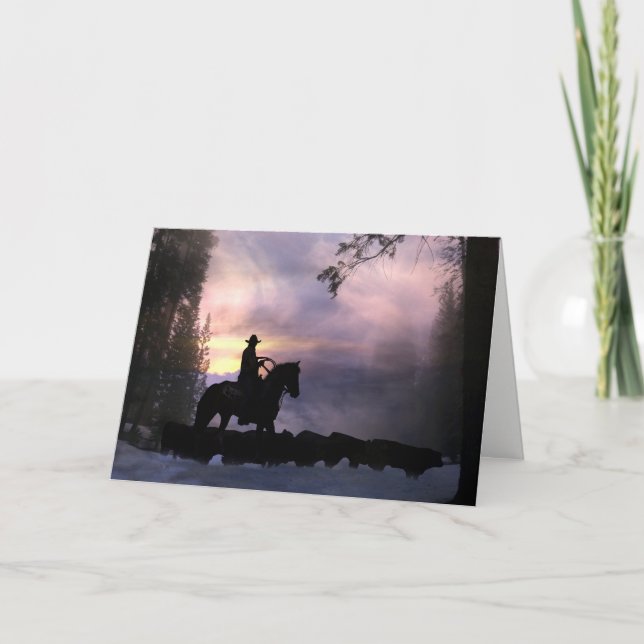 Western Cowboy Sympathy Card Karte (Vorderseite)