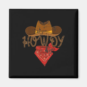 Western Cowboy T-Shirts Howdy - Clic Fit, Short Sl Magnet