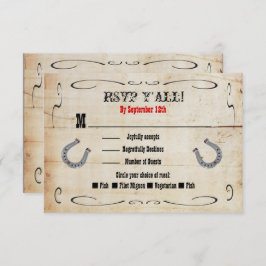 Western Cowboy-UAWG Einsteckkarte einfügen Einladung