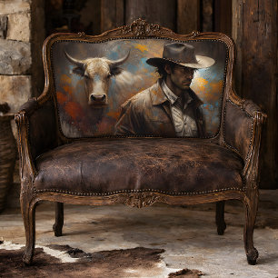 Western Cowboy und Longhorn Art Decoupage Seidenpapier