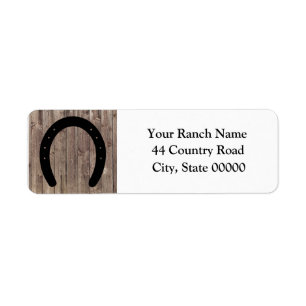 Western Cowboy Weathered Barn Wood Horseshoe