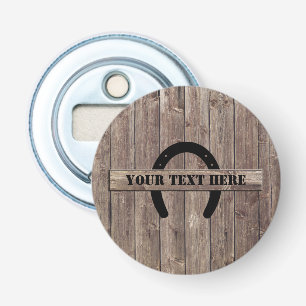Western Cowboy Weathered Barn Wood Horseshoe Flaschenöffner