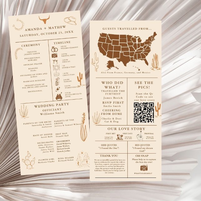 Western Cowboy Wedding Infografy Programm (Von Creator hochgeladen)
