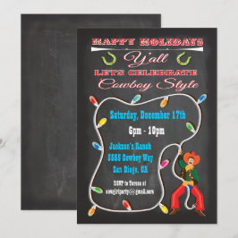 Western Cowboy Weihnachten Party Einladungen