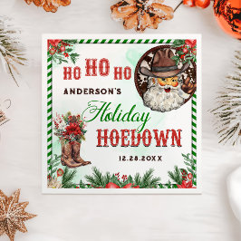 Western Cowboy Weihnachts Weihnachtsfeiertag Party Serviette