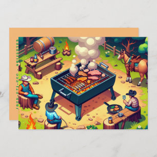 Western Cowboys Grillen nach Maß Einladung