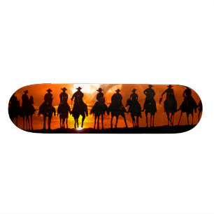 Western-Cowboysonnenuntergang wilde Skateboard