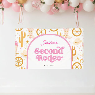 Western Cowgirl 2. Rodeo Geburtstagsfeier Banner