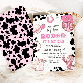 Western Cowgirl 2. Rodeo Geburtstagsparty Einladung