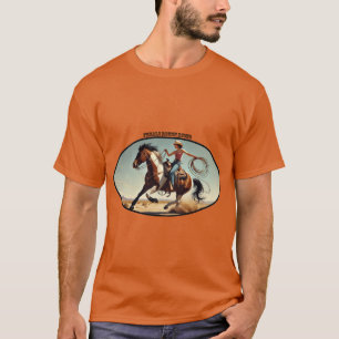 Western Cowgirl auf einem Pferd mit einem Rope URM T-Shirt