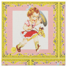 Western Cowgirl auf Stick Horde Bandana Trim