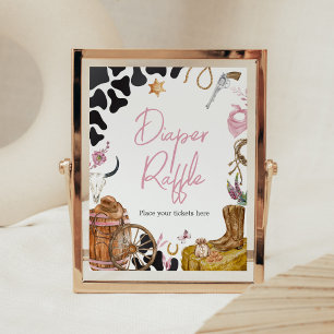 Western Cowgirl Babydusche Windelwanne Poster