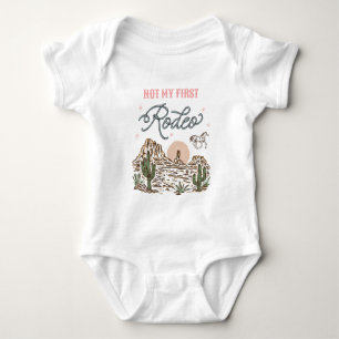 Western Cowgirl Bodysuit Nicht Mein Erstes Rodeo Baby Strampler