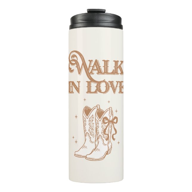 Western Cowgirl Boots walk in love Thermosbecher (Vorderseite)