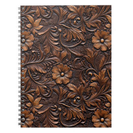 Western Cowgirl Brown Blume Notizblock