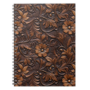 Western Cowgirl Brown Blume Notizblock