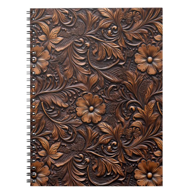 Western Cowgirl Brown Blume Notizblock (Vorderseite)