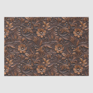 Western Cowgirl Brown Blume Seidenpapier