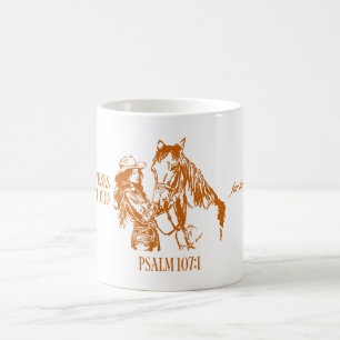 Western-Cowgirl-Christen-Becher Psalm 107:1 Kaffeetasse