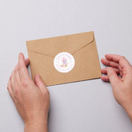 Western Cowgirl Coquette Rücksendeadresse Runder Aufkleber