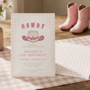 Western Cowgirl Country Geburtstag 6. Geburtstag Einladung